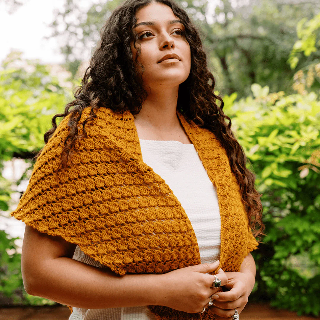 Grisaille - Triangular Lace Shawl - Crochet Kit