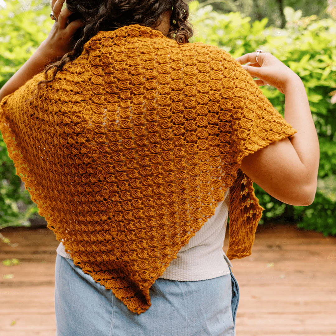 Grisaille - Triangular Lace Shawl - Crochet Kit - Image 2