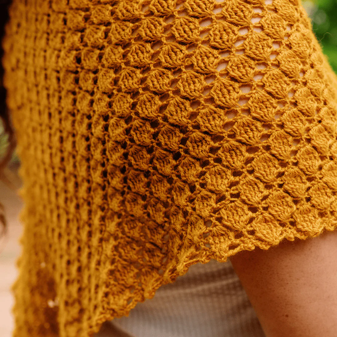 Grisaille - Triangular Lace Shawl - Crochet Kit - Image 3
