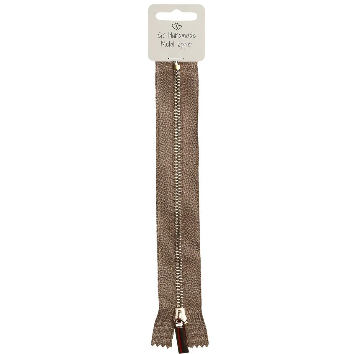 Metal Zipper - Beige - Image 2