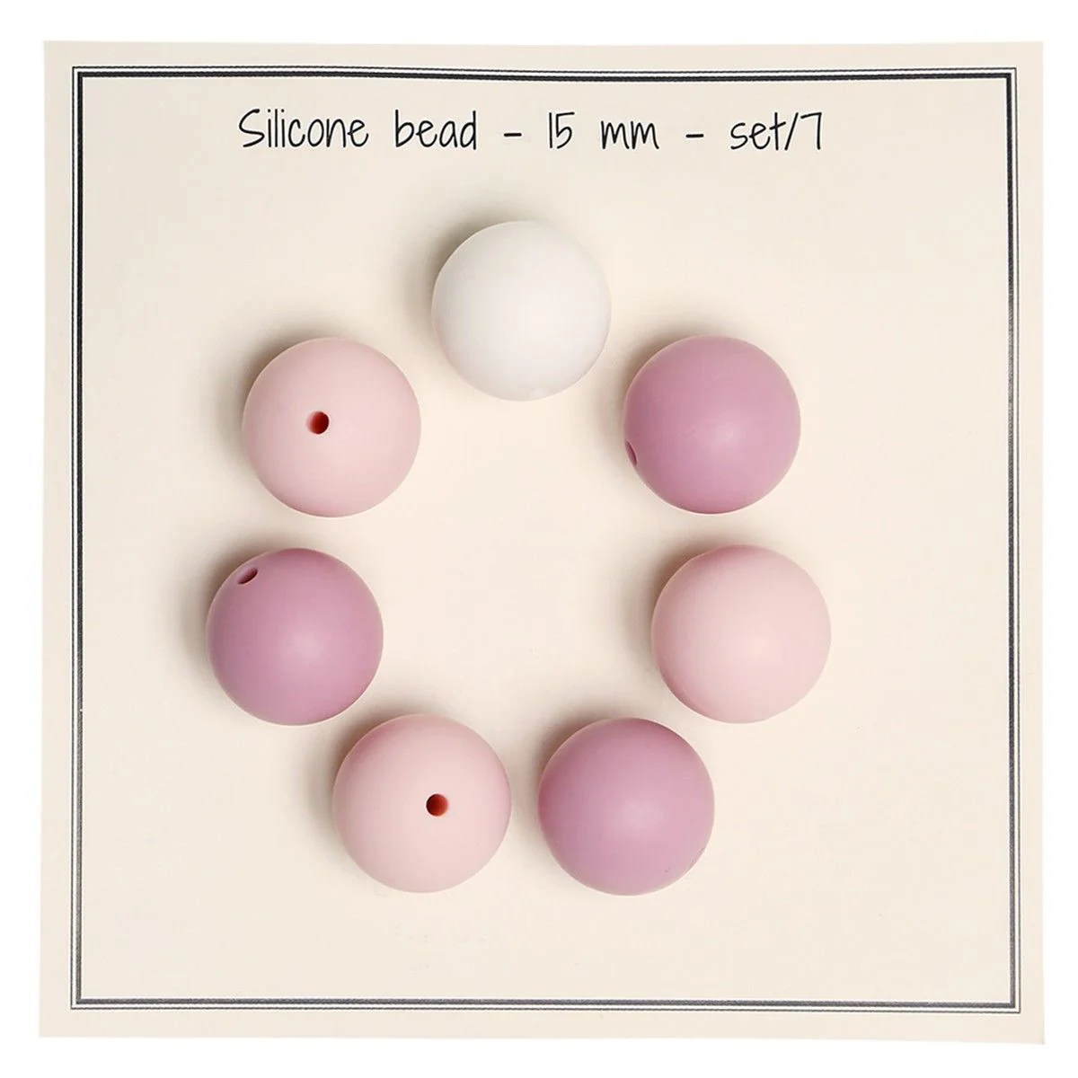 Silicone pearls, 7 pcs., D15 mm / 0.6 inches - Image 6
