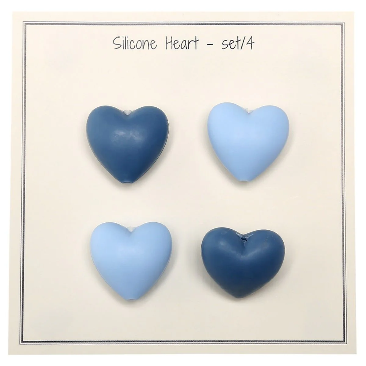 Silicone Pearls in Heart Shape – 4 pcs