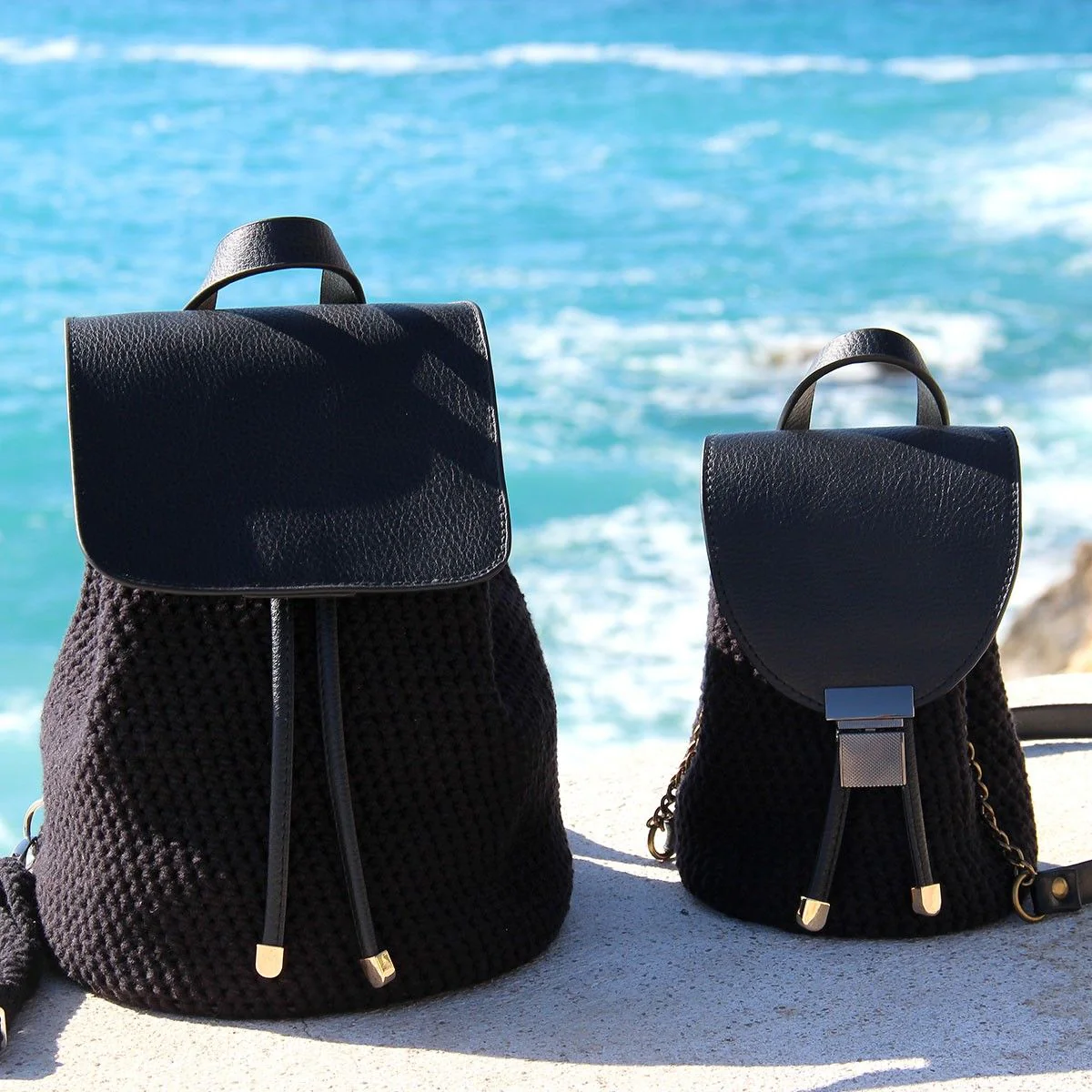 Bag Flap for Metal Lock - Black/Silver - Image 7