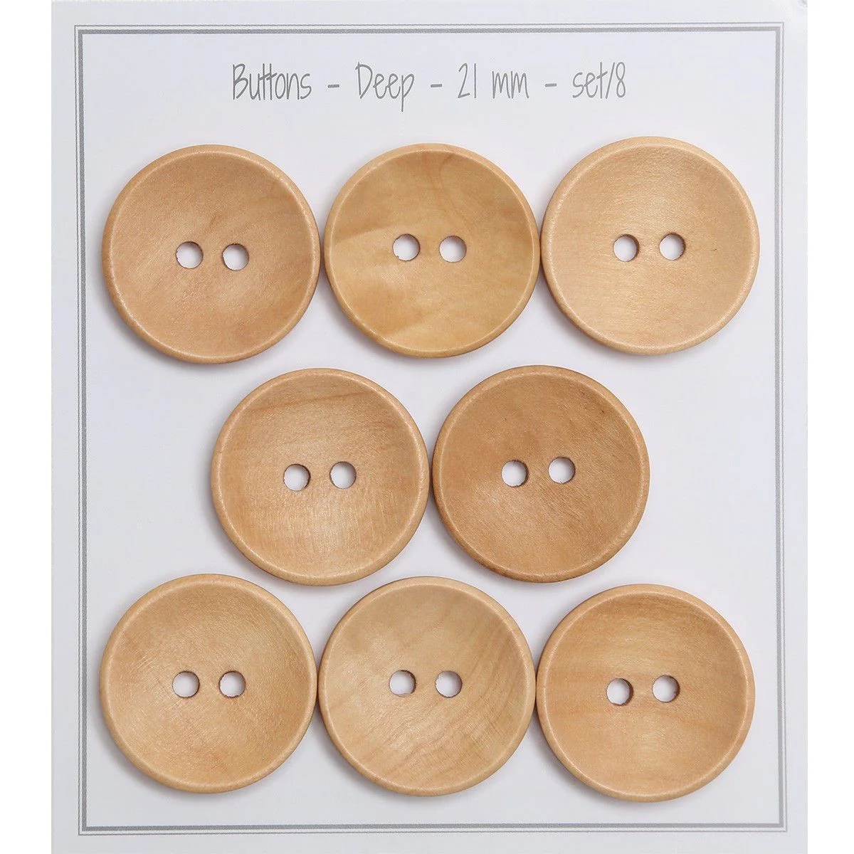 Deep Wooden Buttons, Light - Image 3