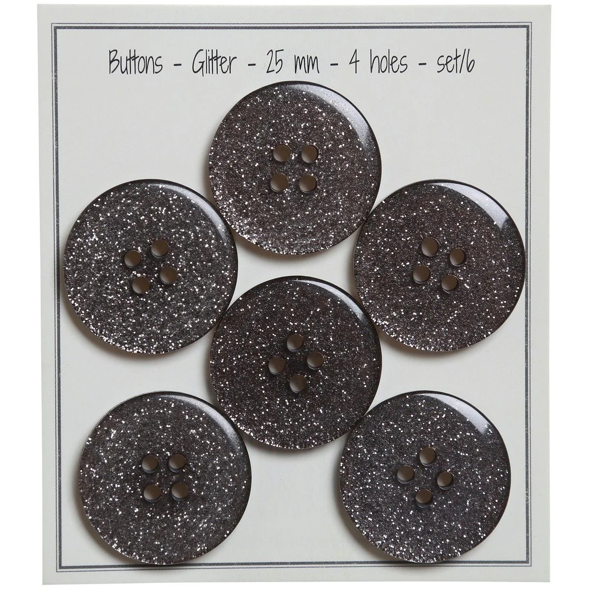 Glitter Buttons – Black - Multiple sizes - Image 9