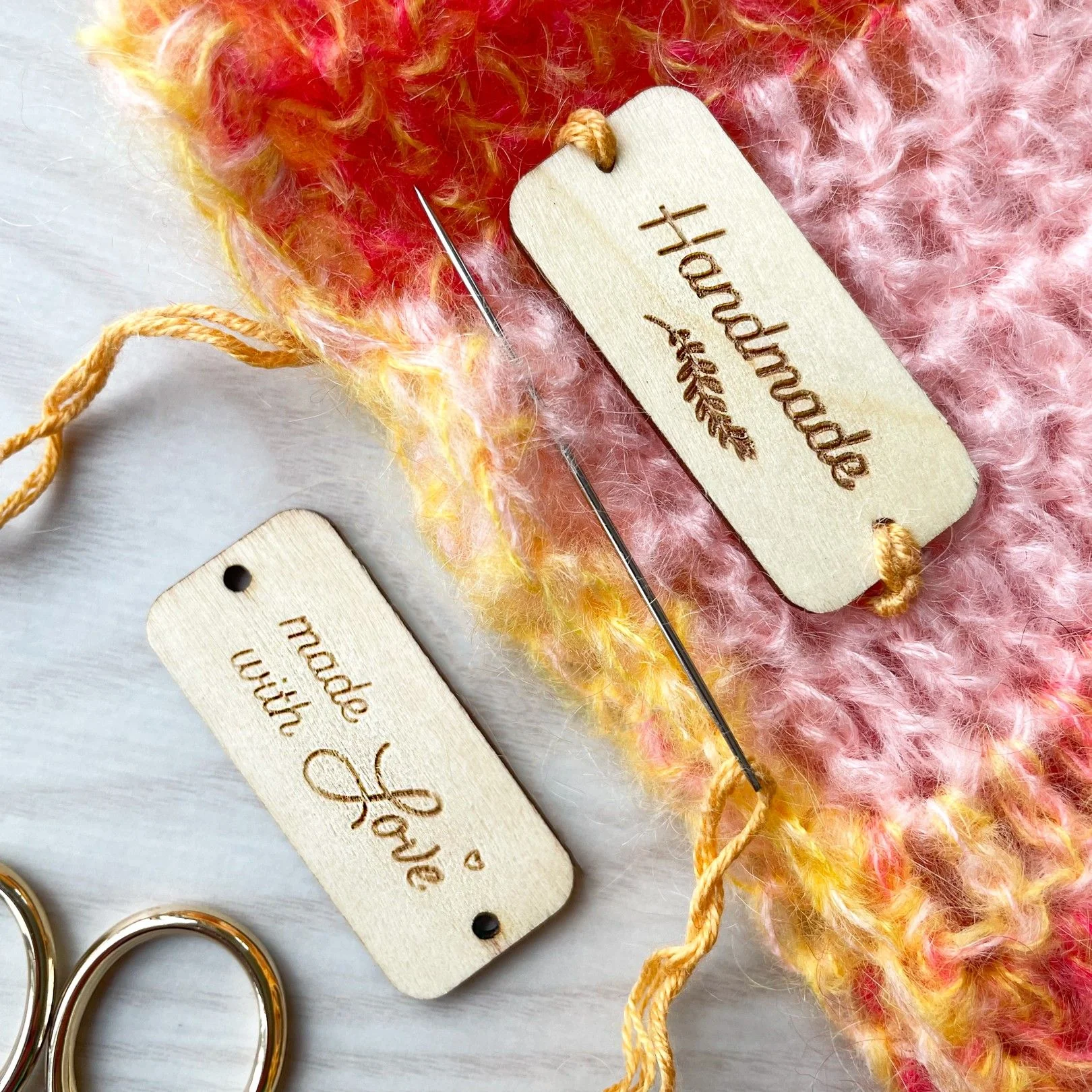 Wooden labels - Made With Love - Image 4