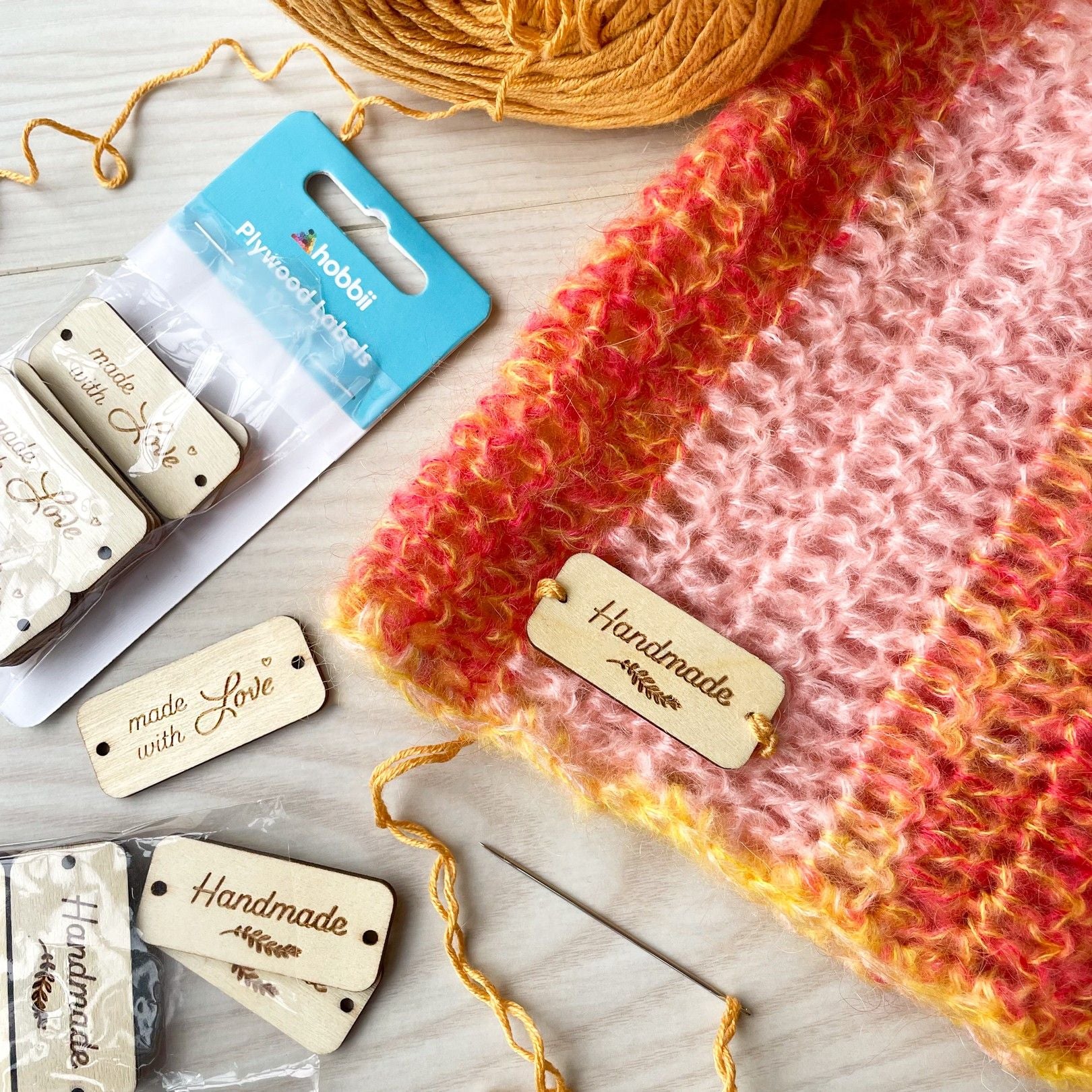 Wooden labels - Made With Love - Image 5