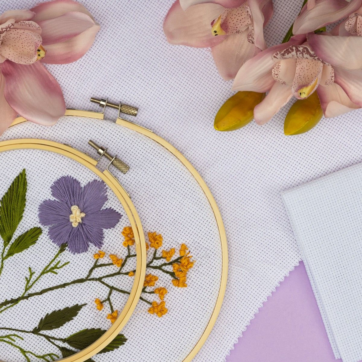 Embroidery Ring with Fabric - Image 2