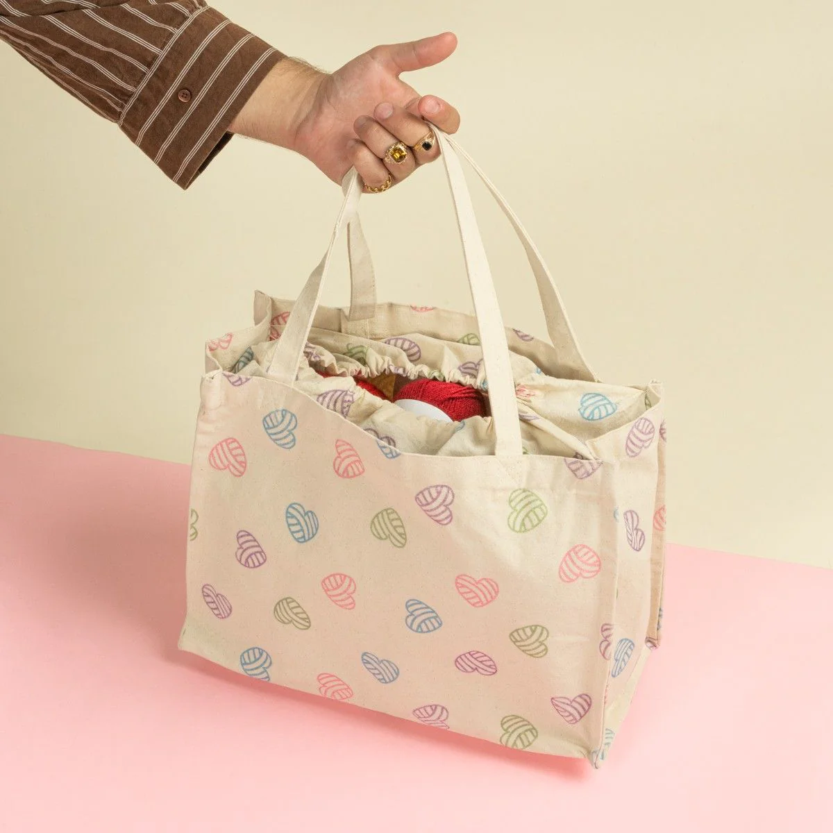 Canvas Drawstring Shopper - Image 5