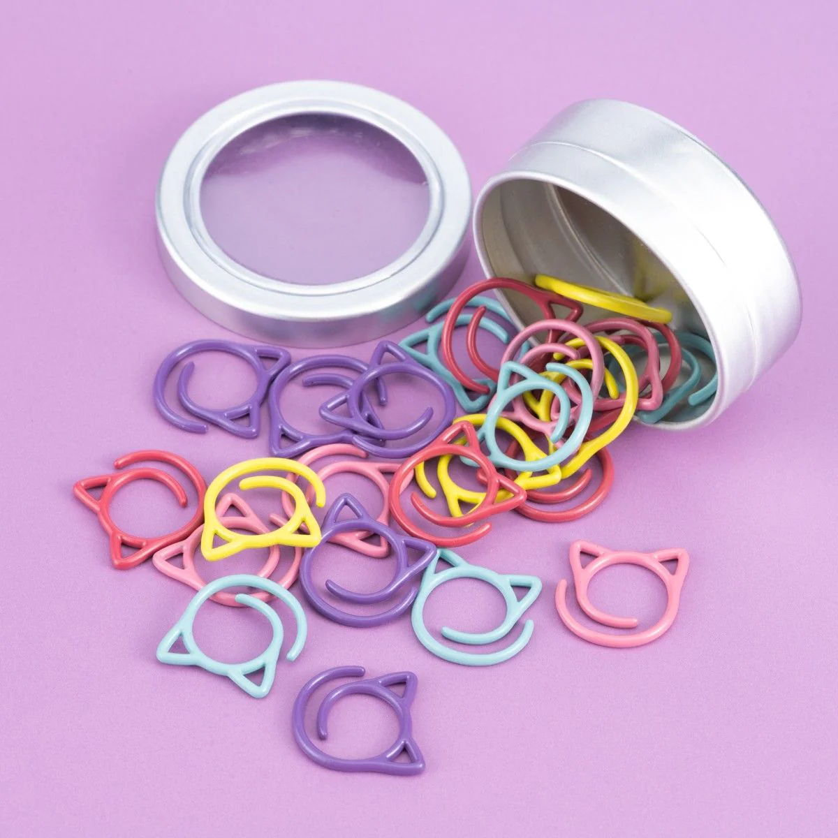 Metal Stitch Markers - Cat - Image 2