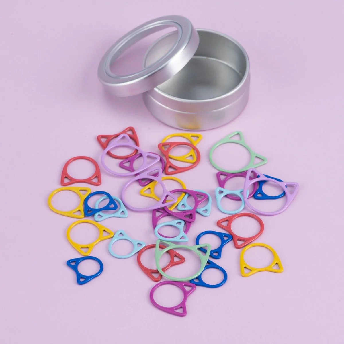 Metal Stitch Markers - Cat - Multi Size - Image 2