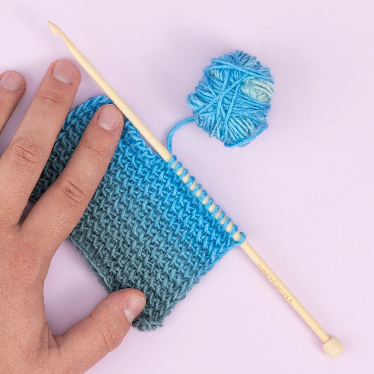 Bamboo Tunisian Crochet Hook Set - 25 cm (9.8 in) - Image 5