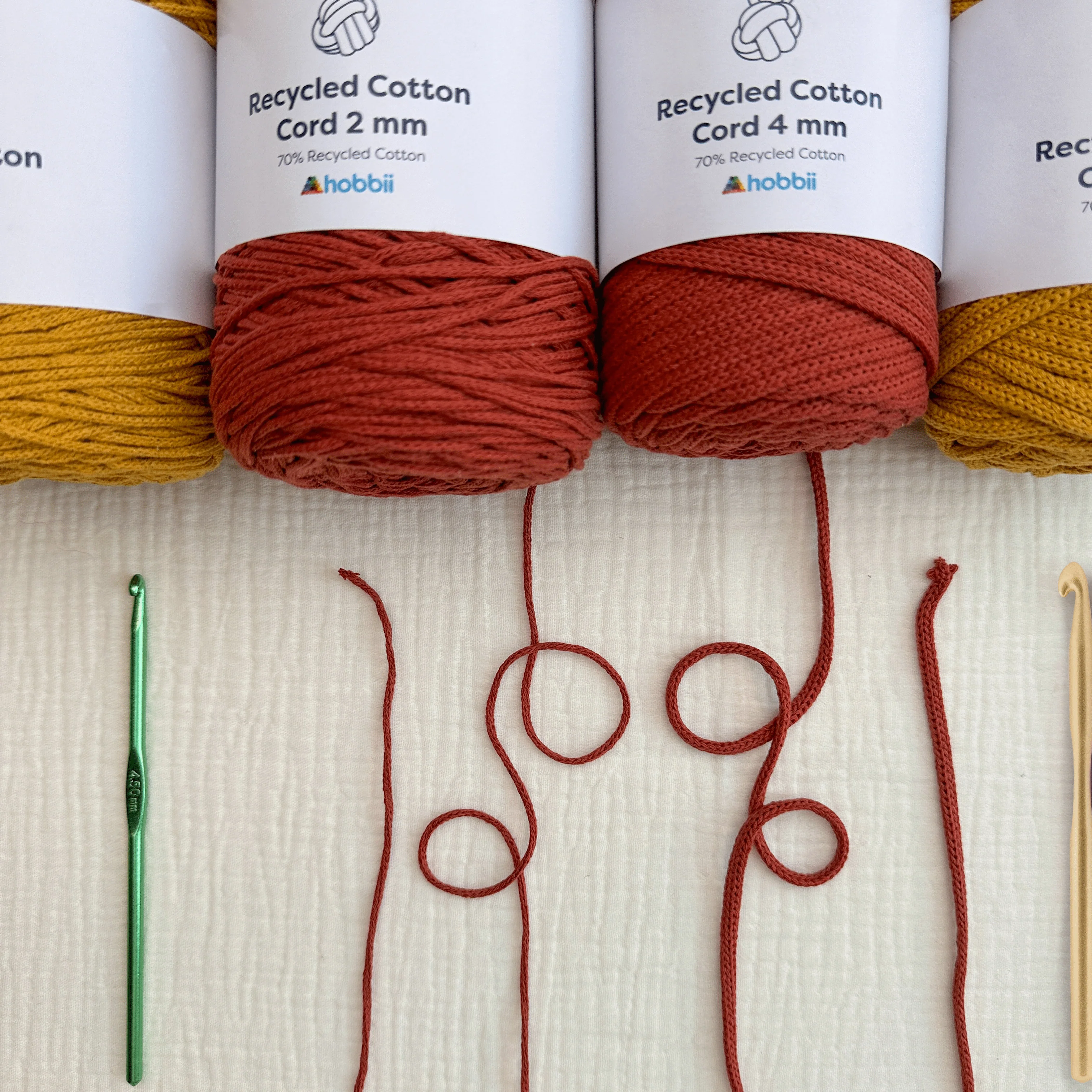 Recycled Cotton Cord (4 mm - 0.15 in) - Image 4