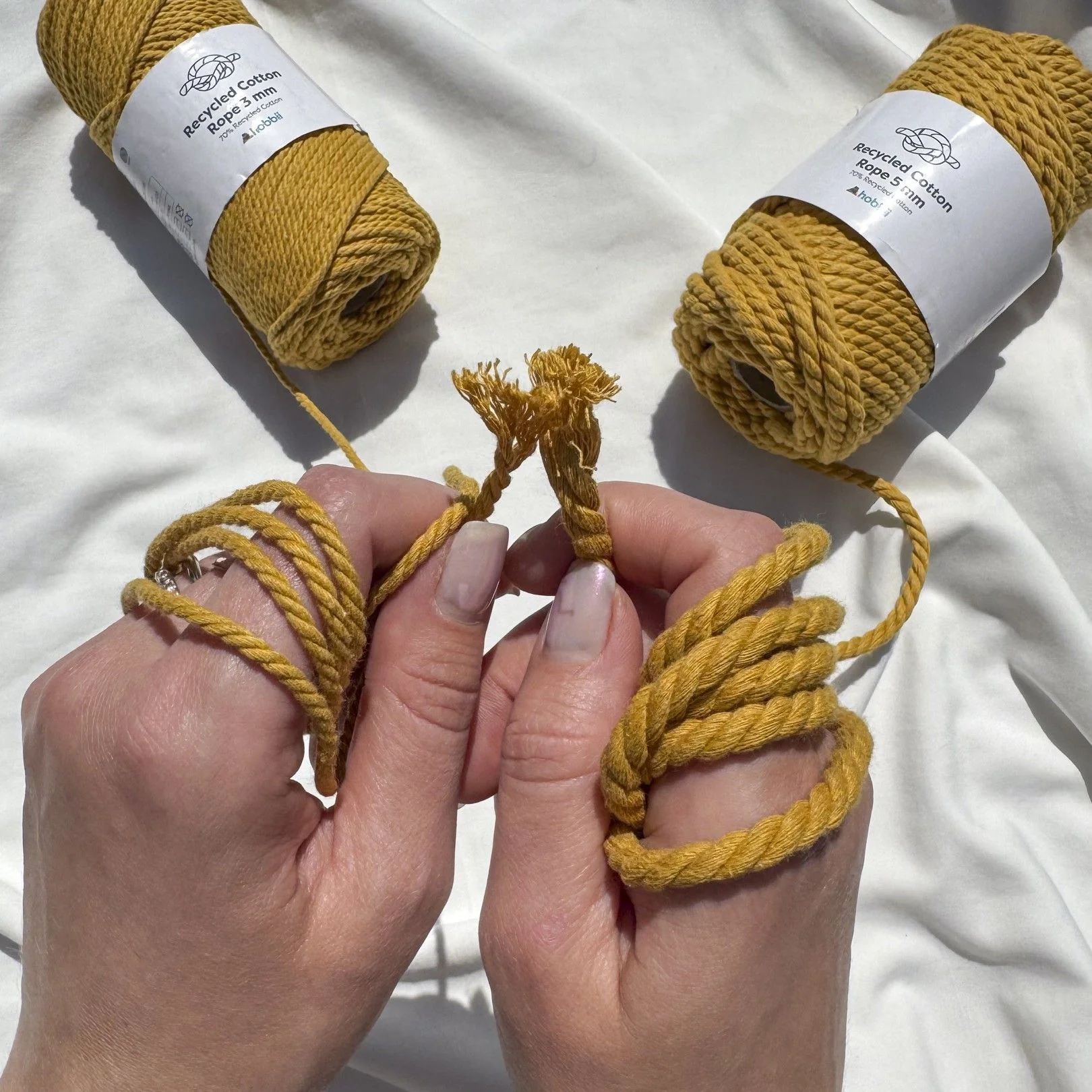 Recycled Cotton Rope (3 mm - 0.11 in) - Image 6