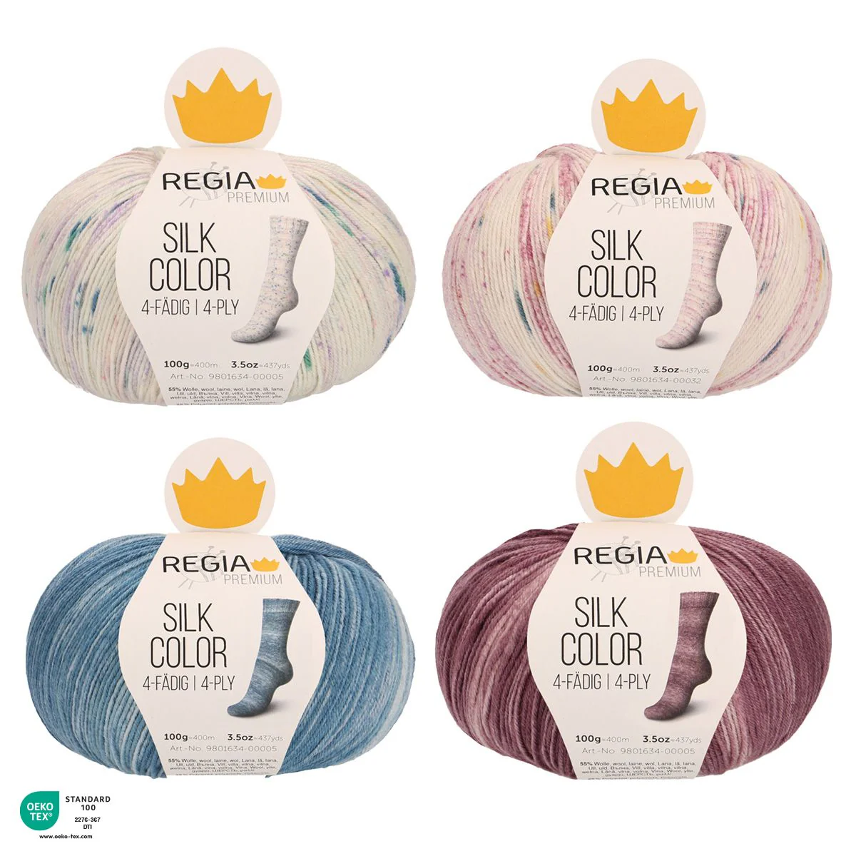 Regia Premium Silk Color 4-ply